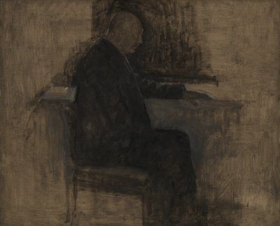 De architect Thorvald Bindesbøll door Vilhelm Hammershøi