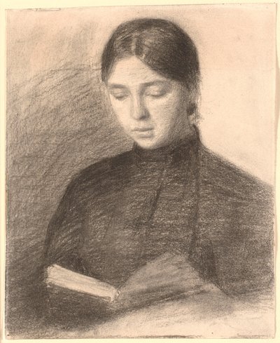 De zus van de kunstenaar Anna leest door Vilhelm Hammershøi