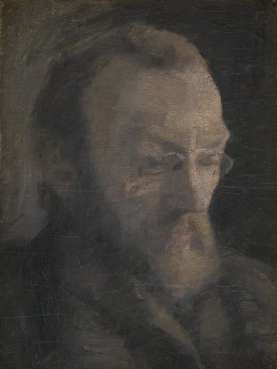 De kunsthistoricus Karl Madsen, later directeur van Statens Museum for Kunst door Vilhelm Hammershøi