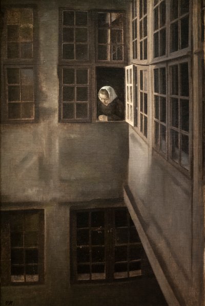 Hof, Strandgade 30 door Vilhelm Hammershoi