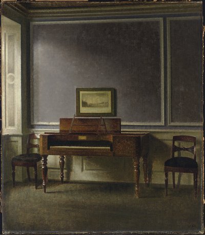Het oude piano. Strandgade 30 door Vilhelm Hammershoi