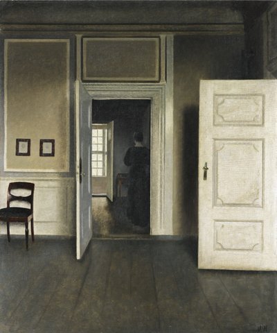 Interieur. Strandgade 30 door Vilhelm Hammershoi