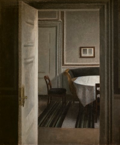 Interieur, Strandgade 30 door Vilhelm Hammershoi