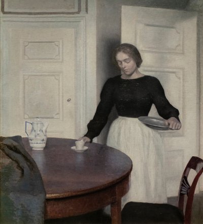 Interieur, Strandgade 30, detail, 1899 door Vilhelm Hammershoi
