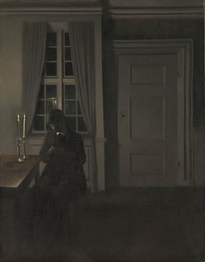 De muntenverzamelaar, 1904 door Vilhelm Hammershoi