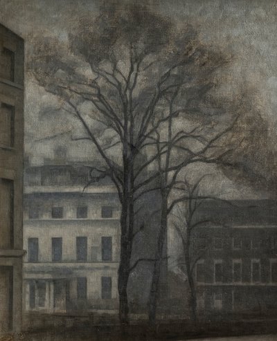 De Joodse School van Guilford Street, Londen door Vilhelm Hammershoi