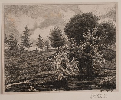 Heuvels bij een moeras door Vilhelm Kyhn