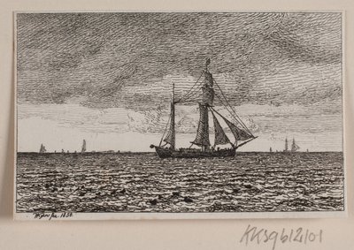 Een galei vol zeil door Vilhelm Kyhn
