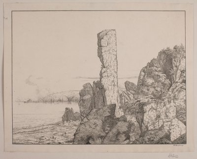 Rotskust op Bornholm door Vilhelm Kyhn