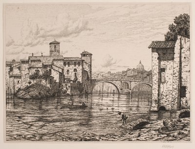 Partij bij Ponte Rotto in Rome door Vilhelm Kyhn