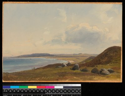 Uitzicht richting Hesbjerg vanaf het Hornbaek landgoed, 1857 door Vilhelm Peterson