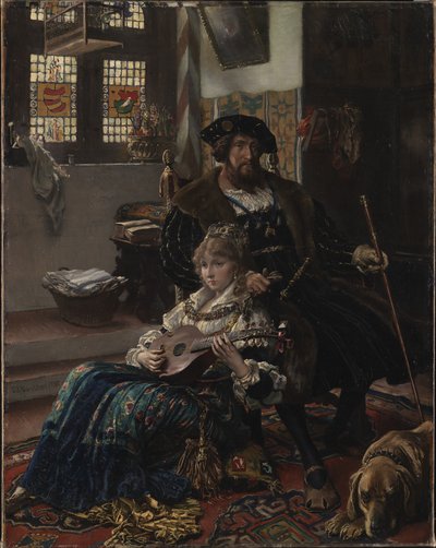 Christian II en Dyveke door Vilhelm Rosenstand
