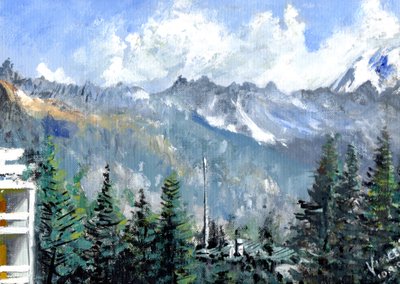 Crans skyline, 2011 door Vincent Alexander Booth