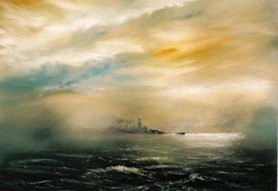 Dageraad voor de ramp HMS Hood 1941, 2012 door Vincent Alexander Booth