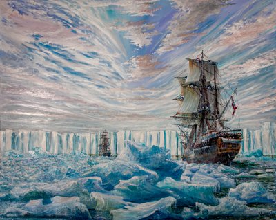 Erebus en Terror Ontdekken Antarctische IJsplaat door Vincent Alexander Booth