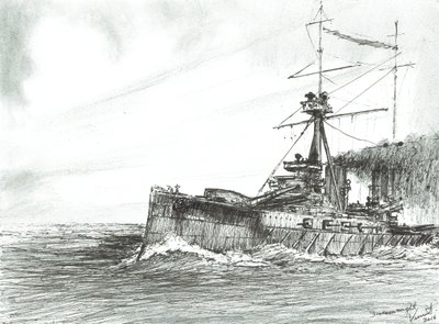 HMS Dreadnought op zee, 2017 door Vincent Alexander Booth