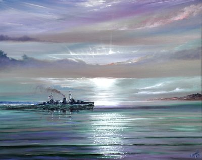HMS Neptune, Middellandse Zee december 1941 door Vincent Alexander Booth