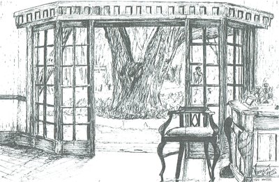 Hotelreceptie bij Lake Naivasha, Kenia, 2006 door Vincent Alexander Booth