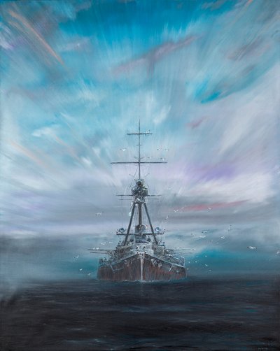 IJzeren hond - SMS Derfflinger 1917, 2016 door Vincent Alexander Booth