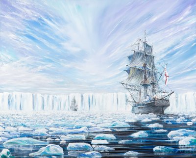 James Clark Ross ontdekt Antarctische ijskap januari 1841, 2016 door Vincent Alexander Booth