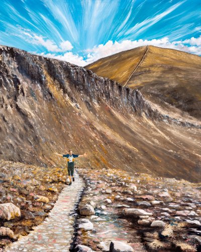 John in de Mourne Bergen door Vincent Alexander Booth