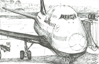 Jumbo Jet op Logan Airport, 2003 door Vincent Alexander Booth