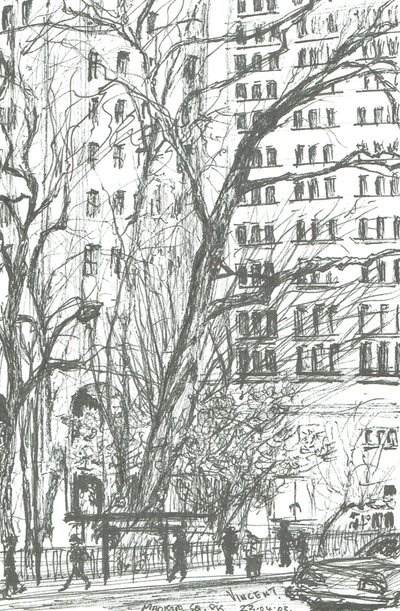 Madison Square park New York, 2003 door Vincent Alexander Booth