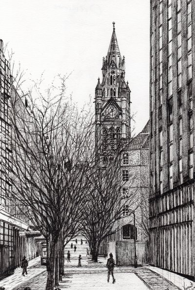 Manchester Stadhuis van Deansgate, 2007 door Vincent Alexander Booth