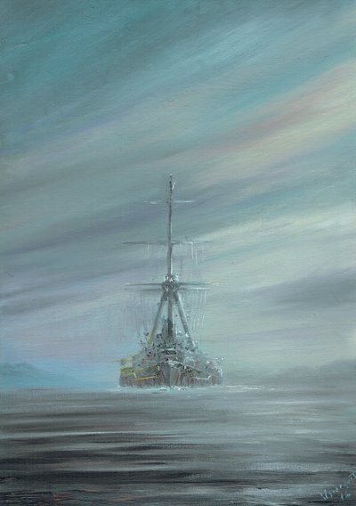 SMS Derfflinger Scapa Flow 1919, 2016 door Vincent Alexander Booth