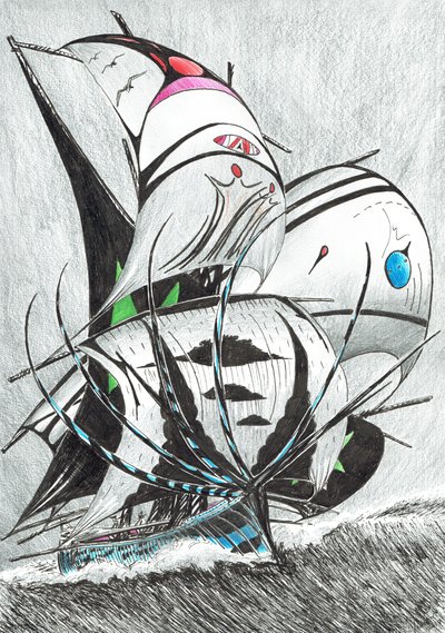 Storm Scheppers Andaman Zee door Vincent Alexander Booth