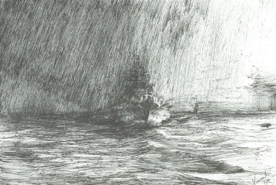 Tirpitz in Arctische wateren 1943 door Vincent Alexander Booth