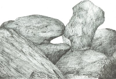 kussende rotsen op Kinder Scout, 2007 door Vincent Alexander Booth