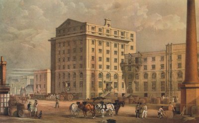 Suikerraffinaderij in Leman Street, Stepney, Londen door Vincent Brooks