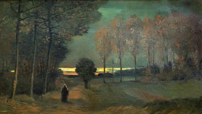 Herfstlandschap in de avond, 1884 door Vincent van Gogh
