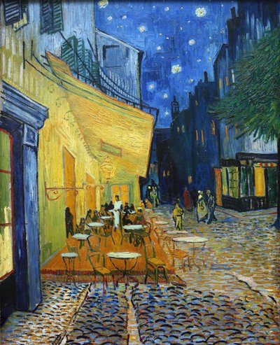 Terras van een café bij nacht door Vincent van Gogh