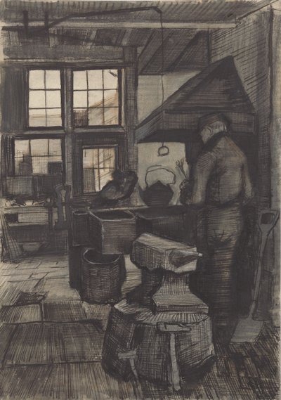 Smederij, 1882 door Vincent van Gogh