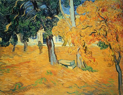 Tuin in het Sint-Paulusziekenhuis in Saint-Rémy, 1889 door Vincent van Gogh