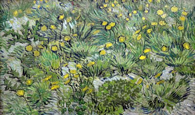 Les pissenlits, 1889 door Vincent van Gogh