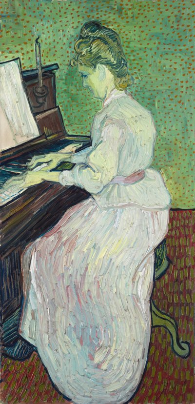 Marguerite Gachet aan de piano, 1890 door Vincent van Gogh