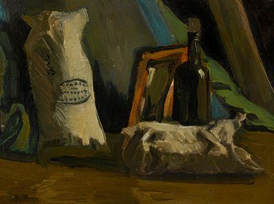 Stilleven met een Fles en Twee Zakjes, 1884 door Vincent van Gogh