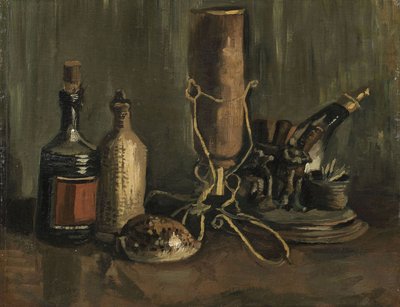 Stilleven met Flessen en Schelp, 1884 door Vincent van Gogh