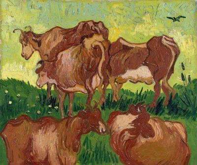 De Koeien Na Jacob Jordaens, 1890 door Vincent van Gogh