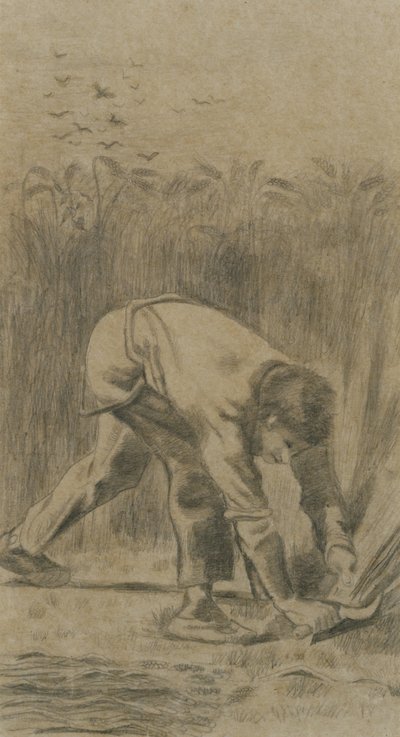 De Maaier naar Millet, 1880 door Vincent van Gogh