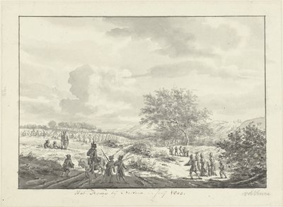 Legerkamp in de duinen bij Overveen in juli 1803 door Vincent Jansz. van der Vinne