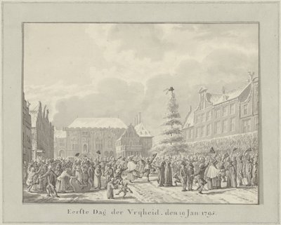 Omwenteling te Haarlem, 19 januari 1795 door Vincent Jansz. van der Vinne