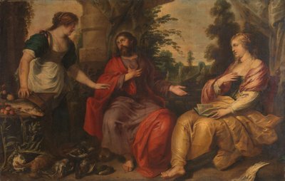 Christus met Martha en Maria door Vincent Malò (I)