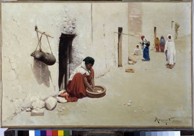 Straatscène in Algerije door Vincent Manago