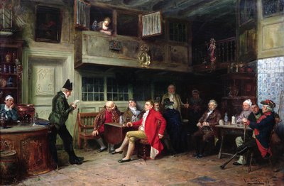 Kroeginterieur met menigte door Vincent Stoltenberg Lerche