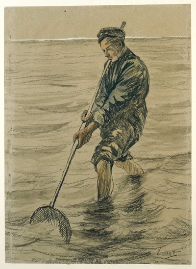 Schelpenvisser door Vincent van Gogh (possibly)
