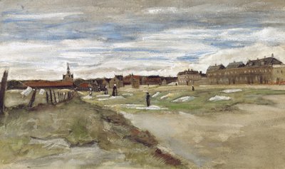 "Blanchisserie à Scheveningen" Bleachery at Scheveningen (recto); "Femme de Scheveningen" Woman from Scheveningen (verso) door Vincent van Gogh